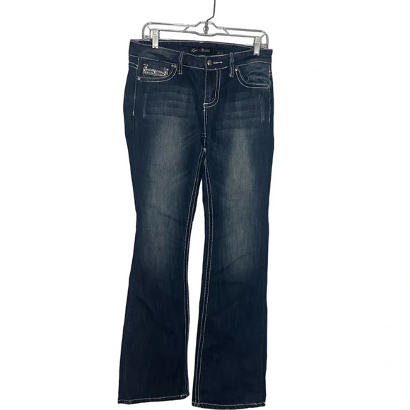 Love Nation boot cut jeans jeweled embellished women’s size 8 - Picture 1 of 11